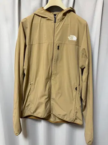 THE NORTH FACE 베이지 후드 부착 나일론 자켓
