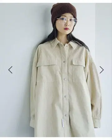 코듀로이 BIG 셔츠 아이보리