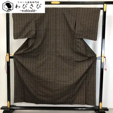 홑옷  기모노 분위기 좋은 직조 무늬 검은색 K-5391