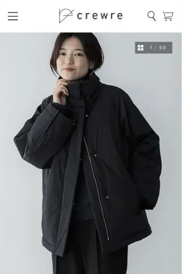 크루레 crewre 스탠드 카라 다운 자켓 사이즈 1