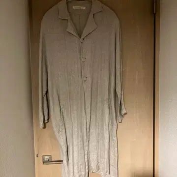 기간 한정 가격 인하 피그 린넨 웍스 베이지 헤링본 린넨 겉옷