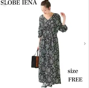 SLOBE IENA 꽃무늬 긴팔 롱 원피스