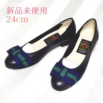 MIHAMA 24cm 미사용 새상품 그로그랭 리본 네이비 커터 신발