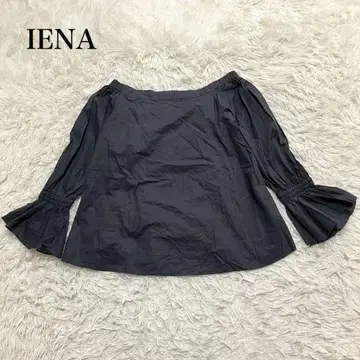 IENA 네이비 플레어 슬리브 상의 블라우스 오피스 캐주얼 고급