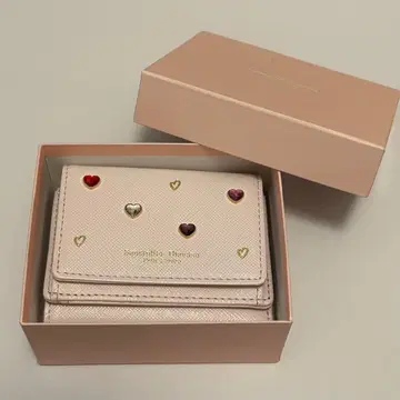 [새상품] 사만다 타바사 쁘띠 초이스 하트 스터드 접이식 지갑 하트 스톤