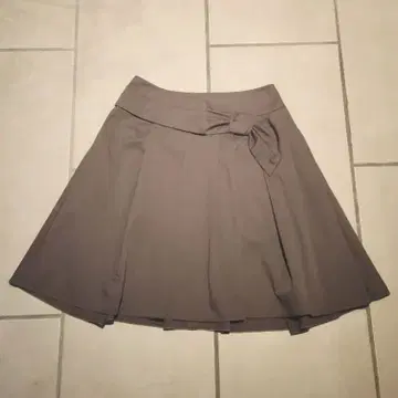 폭시 캔디랩 허리 리본 플레어 스커트