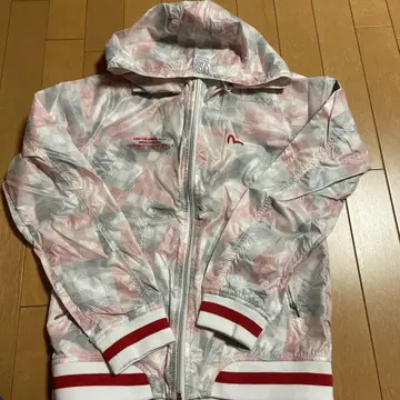 EVISU 나일론 자켓 화이트/레드