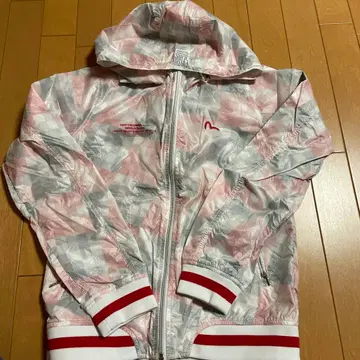 EVISU 나일론 자켓 화이트/레드