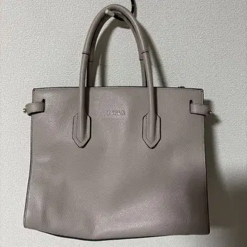 FURLA 베이지 가죽 핸드백