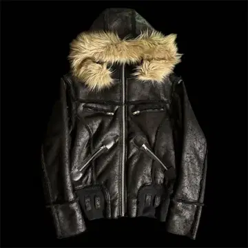 racerworldwide BLACK SHEEPSKIN JACKET M