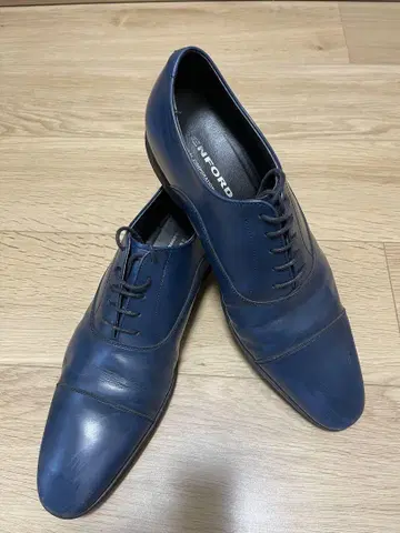 KENFORD 네이비 가죽 드레스 신발 27cm