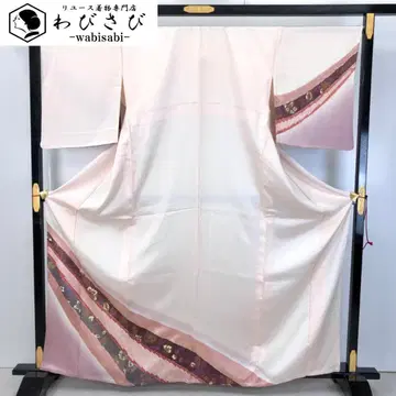 단옷쓰기 꽃 무늬 사슴 무늬 얼룩 금채 옅은 복숭아색 K-5394