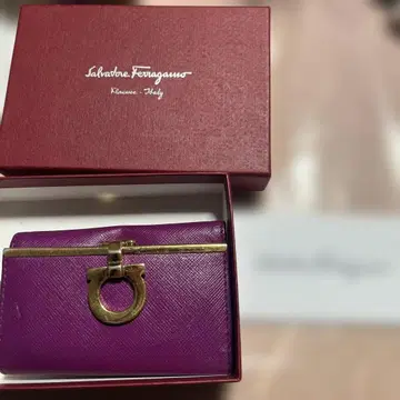 Salvatore Ferragamo 퍼플 가죽 키케이스