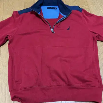Nautica 빨간색 집업 니트 M