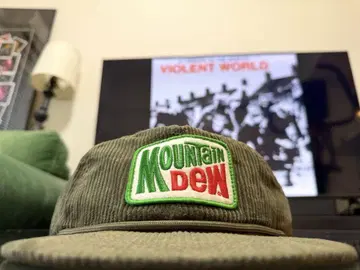 USA 기업 mtndew 마운틴듀 코듀로이 캡 올리브