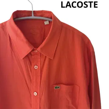 라코스테 긴팔 셔츠 L 사이즈 LACOSTE 오렌지