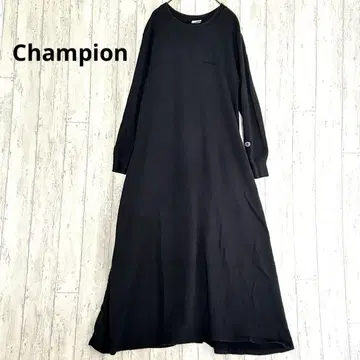 챔피온 Champion 원 포인트 티셔츠 원피스 [ F ] 블랙
