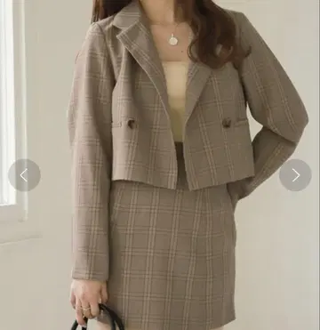 Heather 숏 기장 자켓 모듬 컴팩트 미니 스커트