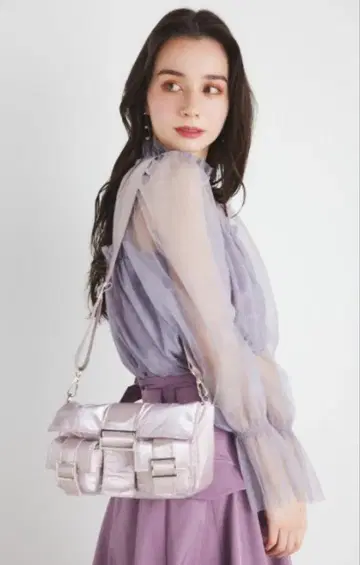 rienda 더블 포켓 샤이니 백