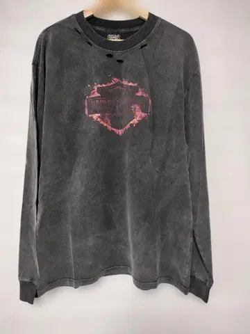 HARLEY-DAVIDSON 데미지 가공 긴팔 티셔츠 롱 T