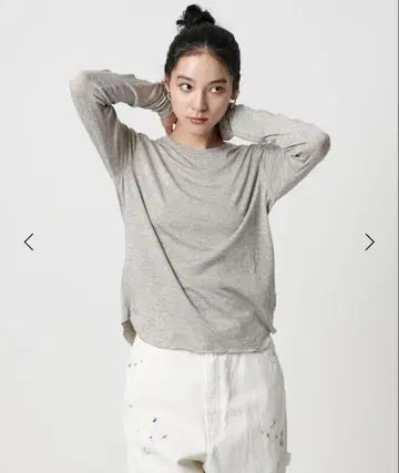 BEAUTY&YOUTH 그레이 긴팔 티셔츠