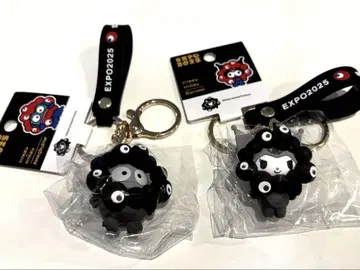 오사카 간사이 만박 한정판 블랙 미야쿠미야쿠 쿠로미 한교동 키링 세트