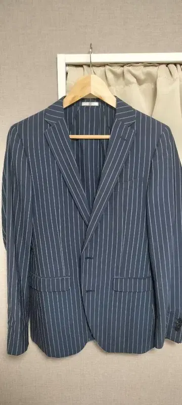 SUITS SELECT Havana 네이비 스트라이프 비즈니스 정장