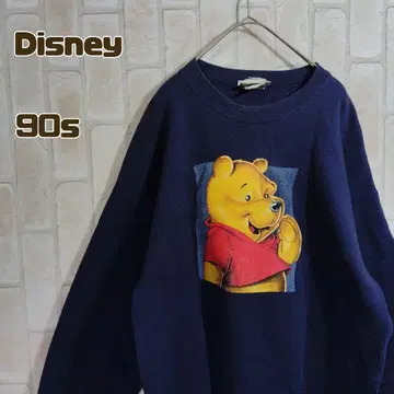 디즈니 Disney 90s 맨투맨 트레이닝복 곰돌이 푸 네이비