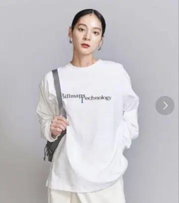 BEAUTY&YOUTH UNITED ARROWS 코튼 로고 롱 T셔츠