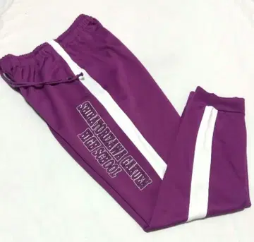 하이큐!! 시라토리자와 고등학교 저지 트랙 팬츠 보라색 L 사이즈