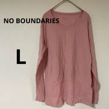 NO BOUNDARIES [ L ] 핑크 긴팔 T셔츠