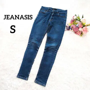 지나시스 스키니 데님 청바지 슬림 블루 S 스트레치 5933