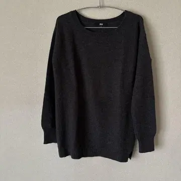 택 포함 새상품 UNIQLO 캐시미어 블렌드 튜닉 다크 그레이