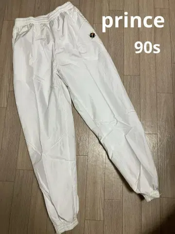 90s Prince 나일론 팬츠 여성용 L 화이트
