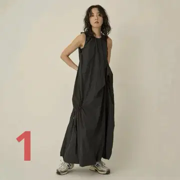 emmi 개더 형태 원피스