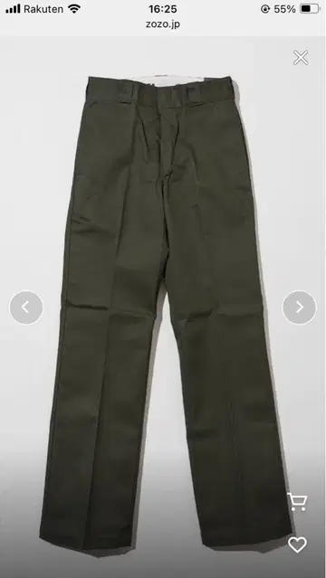 Dickies 874 오리지널 워크 팬츠 올리브 그린 38