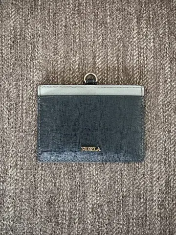 FURLA 블랙 가죽 카드 케이스