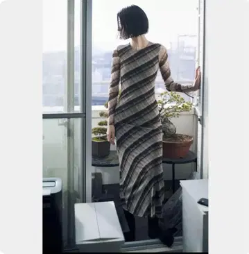 ZARA 체크 무늬 튤 원피스