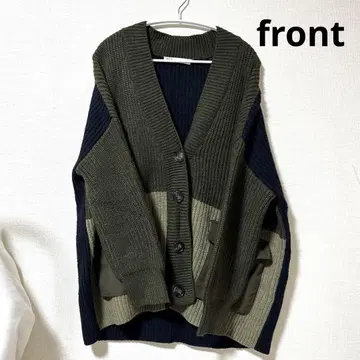 새상품급 ZARA 바이컬러 니트 가디건 S