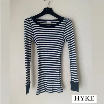 HYKE 하이크 보더립 티셔츠 스트라이프 긴팔 상의