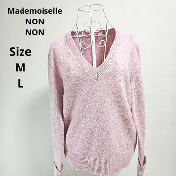 [ 오샤레 Mademoiselle NON NON ] 핑크 믹스 스웨터