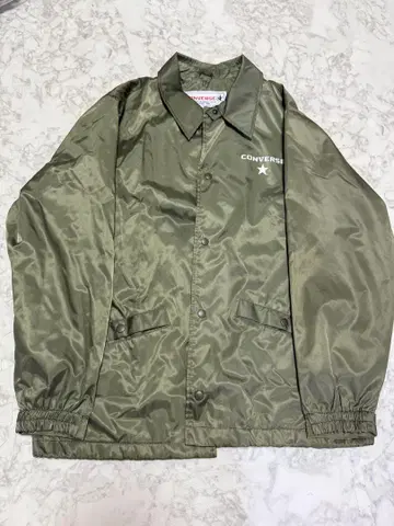 CONVERSE 올리브 나일론 자켓