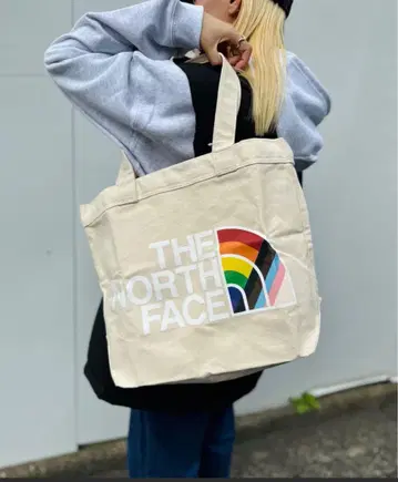 THE NORTH FACE 토트백 베이지 레인보우