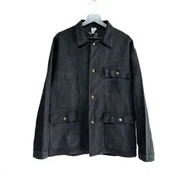 유로 빈티지 블랙 몰스킨 워크 자켓 커버올