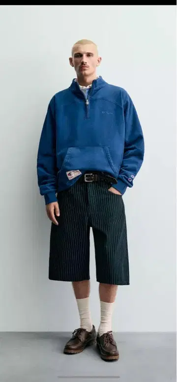 Champion x ZARA 지퍼 넥 스웨트 셔츠