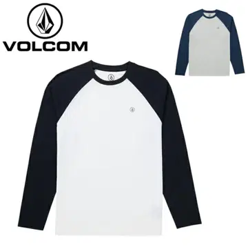 VOLCOM 래글런 슬리브 7부 소매 티셔츠