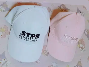 STPR 캡 핑크 화이트 로고