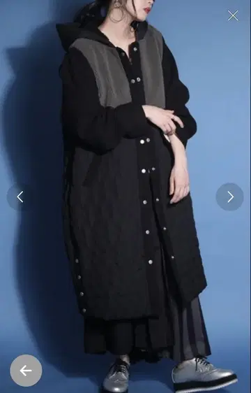 kohaku 이소재 절개 후디 코트 아우터