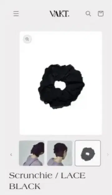 VAKT Scrunchie / LACE BLACK SHISHIKUI