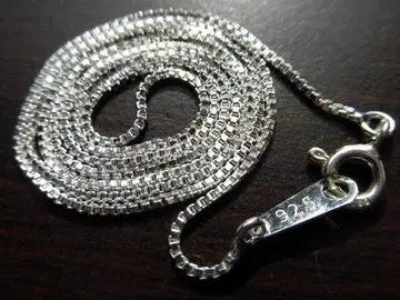 새상품 실버925 베네치안 체인 목걸이 각인 약0.9mm40cm